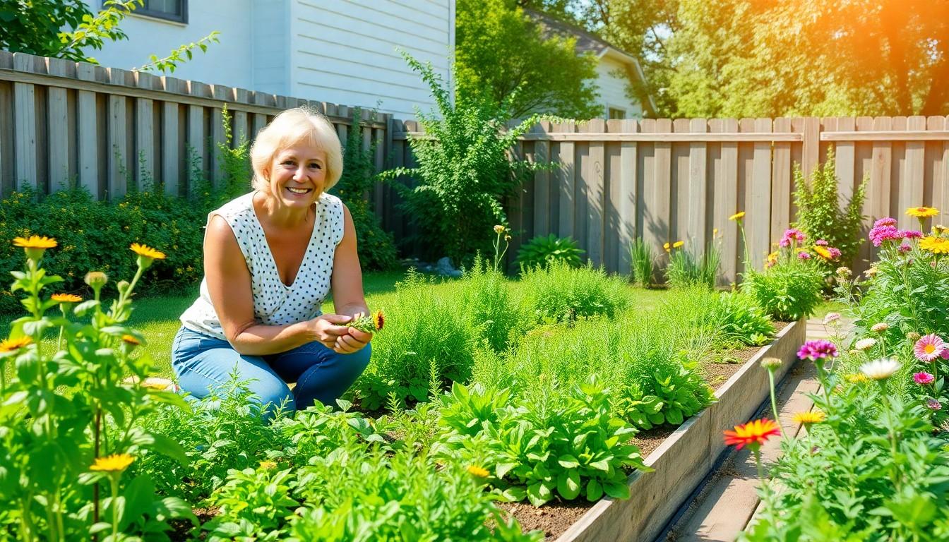 backyard herb garden